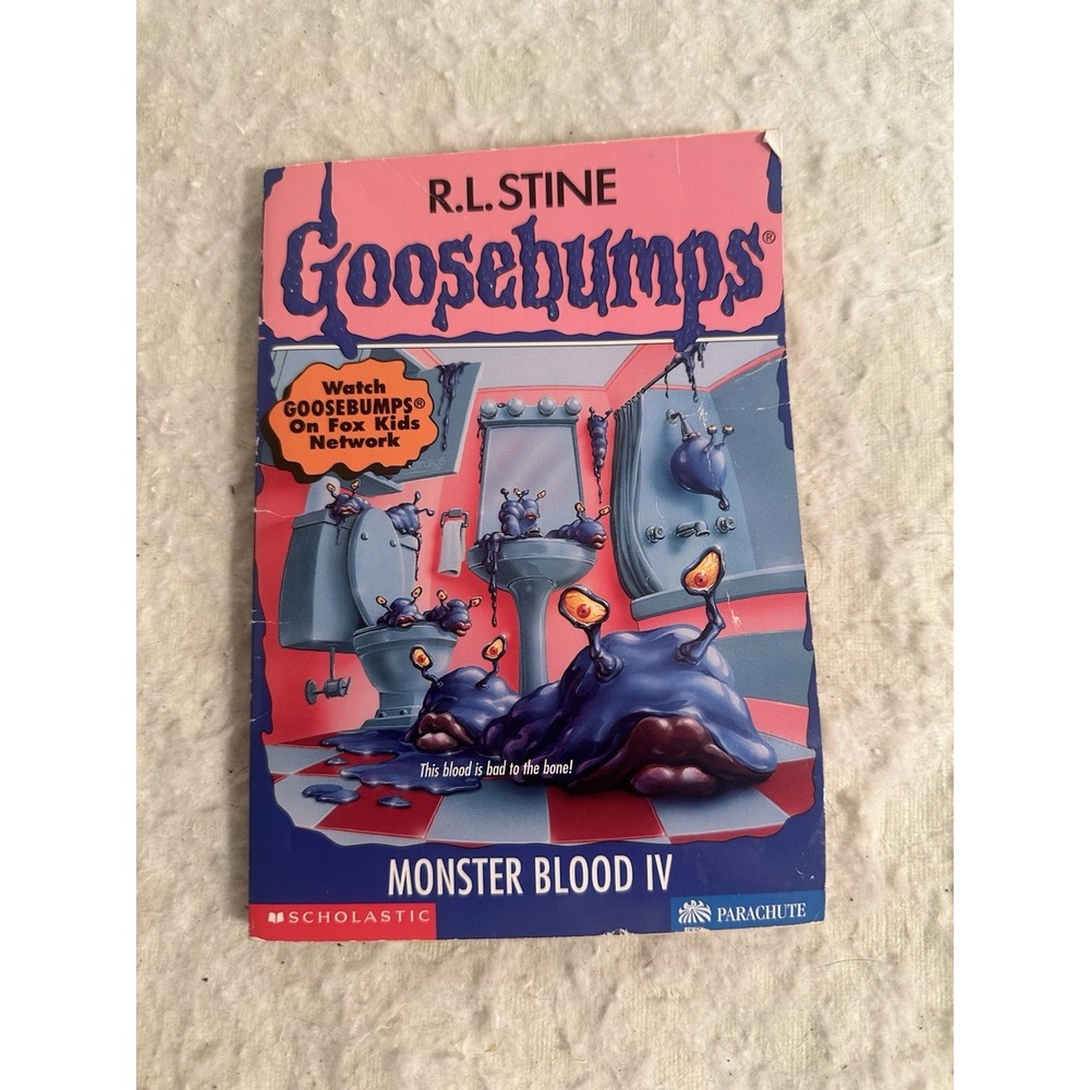 Goosebumps Monster Blood IV R.L. Stine Paperback Scholastic 1997 1st Inscribed